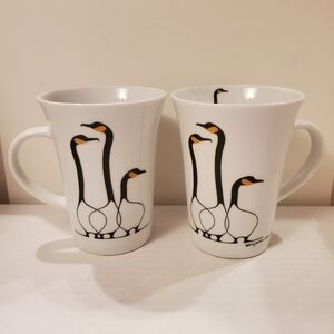 Canadian Goose Elegant White N Black Geese Mugs Cups